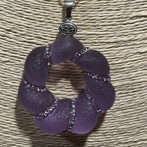 SIMONE I SMITH PRE-LOVED AUTHENTIC VINTAGE CRYSTALS PURPLE CLOUD NECKLACE